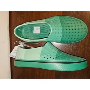 Native‎ & Crayola Miles Block Child Sz J2 Green Sprout Rubber Slip On Shoes New